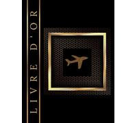 Livre d'or: Noir et doré thème voyage, avion | Mariage, Départ à la retraite d'un collègue, Anniversaire, Gîte, Location de vacances et saisonnière