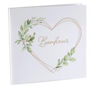 Livre d'or - Ô Bonheur - Mariage - Couverture illustrée - 20 pages - Blanc