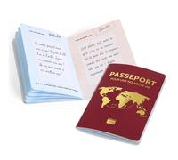 Livre d'or Passeport pour Une Nouvelle Vie Livre D'or Mariage 40 Pages Livre de Visiteur Couverture Forme de Passeport de Départ Guest-Book avec Enveloppe pour Mariage Baptême Anniversaire Retraite