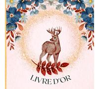 Livre d'or: Thème animaux de la forêt, Cerf, bois | Baptême, Naissance, Baby Shower, Communion, Confirmation, Anniversaire, fête, bébé, fille,