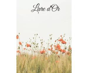 Livre d'Or: Thème Coquelicots | Couverture Rigide Grand Format