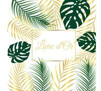Livre d'Or Thème Tropical , Palmier: Livre Mariage, Anniversaire, EVJF, Noce, Union, Baby shower, Pacs, Fête, Baptême, Départ retraite | 101 pages à ... carré 21x21 cm | ... feuilles Jungle Tropical