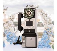 Livre d'or vidéo audio, 1080p vidéo téléphone de mariage, objectif vidéo personnalisé Reco Guest Book avec Enregistrement par Objectif,Pour Une VariéTé D'Occasions De FêTe,Black