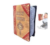 Livre d'oreiller de la Sainte Bible - Conception Classique des écritures en Peluche Forme d'histoire ouvrable Douce, Style de Lecture Confortable pour Construction rembourrée Douce | pour Une