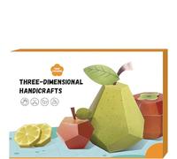 Livre d'origami 3D fait à la main, Kit d'origami diy pour l'artisanat et l'art, Outil d'origamis préscolaire, Modèles de papier artisanal faciles à main, animale (Fruit)