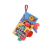 Livre doux pour bébé - Livre de la jungle crépitante - Jouet interactif pour le développement précoce avec plusieurs textures - Livre d'or avec motif jungle et mer - Pour les activités sensorielles