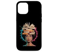 Livre drôle Couronne Reine Noire Sagesse Puissance Art Afro Femme Homme Coque pour iPhone 12/12 Pro