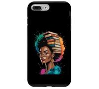 Livre drôle Couronne Reine Noire Sagesse Puissance Art Afro Femme Homme Coque pour iPhone 7 Plus/8 Plus