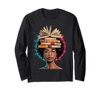 Livre drôle Couronne Reine Noire Sagesse Puissance Art Afro Femme Homme Manche Longue
