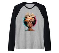 Livre drôle Couronne Reine Noire Sagesse Puissance Art Afro Femme Homme Manche Raglan