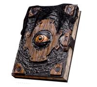 Livre du damné décor - Sinister Spellbook Halloween Accent Prop | Tome magique noire avec couverture gothique et vibrations manuscrites hantées, pièce maîtresse effrayante de vacances pour conf