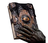 Livre du décor d'Halloween,Figurine de livre de sorts Evil Eye | Livre de sorts gothiques Décoration d'Halloween, Livre d'Halloween de collection de Demon Eyes Grimoire