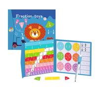 Livre éducatif de fractions magnétiques, Ensemble de manipulatifs pour les maths Montessori, Jeux éducatifs sur les fractions pour enseignement en classe ou à domicile