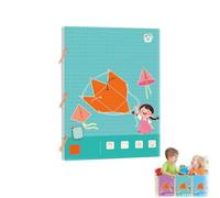 Livre éducatif pour Apprendre la géométrie en 3D avec Ficelle à Tirer, Pull String 3D Geometry Learning Book, Géométrie pour débutants avec des modèles géométriques Solides 9/12/15 (B)
