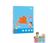 Livre éducatif pour Apprendre la géométrie en 3D avec Ficelle à Tirer, Pull String 3D Geometry Learning Book, Géométrie pour débutants avec des modèles géométriques Solides 9/12/15 (C)