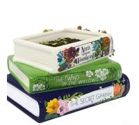 Livre empilé moderne avec trou de drainage, pot de fleurs imprimé 3D pour PLA, décoration vintage pour la maison, le bureau, le conteneur compact pour plantes artificielles,