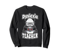 Livre en Forme de Panda pour Enseignant dyslexique, thérapeute, thérapie dyslexique, cœur Sweatshirt