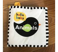 Livre En Tissu 3d Hello Baby Animals, Puzzle Multifonctionnel, Jouet Amusant Et Lavable, 18x18cm