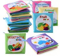 Livre en tissu d'apprentissage précoce pour bébé - Livre doux pour la connaissance des animaux et des véhicules en anglais | Livres pour bébés, jouets pour bébés, chaussettes pour bébés, jouet de trac