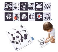 Livre En Tissu De Nourrisson Blanc Noir - Pages Bébé À Contraste Élevé, Apprentissage Précoce Jouet Doux, Développement Du Cerveau | Cadeau Éducatif De La Stimulation Sensorielle, Prenez L'activité Av