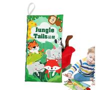 Livre en tissu de queue d'animal, livres froissés | Livres en tissu doux pour tout-petits - Jouet sensoriel, jouet de poussette pour les voyages en déplacement, cadeau d'éducation Xistuoz