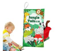 Livre en tissu de queue d'animal, livres froissés,Touchez et sentez des livres doux froissés - Jouets de voyage pour tout-petits, jouets pour poussette, jouets d'éducation précoce pour garçons