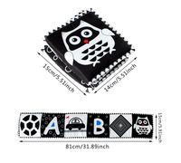 Livre En Tissu Double Face, Série Noir Et Blanc, Berceau Pour Bébé, Jouet Qui Peut Être Déchiré Et Mordu