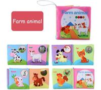 Livre en tissu doux pour nouveau-nés de 0 à 12 mois, livre 3D, famille d'animaux, jouets éducatifs cognitifs Montessori, cadeau pour enfants--Sea World