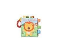 Livre en tissu pour bébé - Doux et résistant avec des histoires colorées + idéal pour le développement éducatif précoce, pour les enfants à partir de 6 mois (Lion)