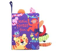 Livre en tissu pour bébé - Livre d'or 3D - Livre d'images interactif - Jouet pour bébé à partir de 6 mois - Livre de jeu éducatif pour garçons et filles
