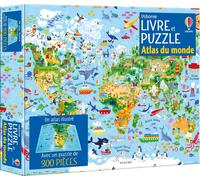 Livre et Puzzle 300 pièces - Atlas du monde | Usborne