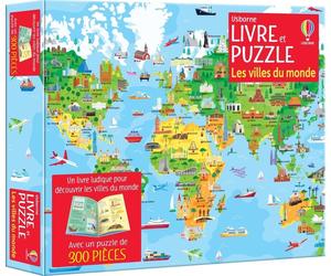 Livre et Puzzle 300 pièces - Les villes du monde | Usborne