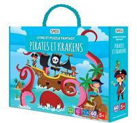 Livre et puzzle fantasy - Pirates et krakens - livre + puzzle 60 pieces - AA.VV. - Sassi - Jeux livres objets