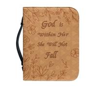 Livre - Étui de transport de la Bible | Couverture de la Bible | Protection de la Bible avec poignée | Sac portable avec poignée supérieure | Journal en cuir | Protection manuelle portable pour la
