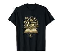 Livre Fantaisie Fleurs Jardin céleste étoiles Lune Lecture T-Shirt