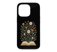 Livre Floral Jardin avec Marguerites et Oiseaux Mignon Nature Art Coque pour iPhone 13 Pro