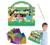 Livre interactif de dinosaures : jeu éducatif pour coloriage artisanal, activité artistique pour d'âge préscolaire, livre d'apprentissage amusant | filles, voyage, anniversaire