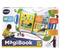 VTech - Lecteur interactif MagiBook Starter Pack Vert - Stylet tactile, 2-8 ans, Contenu en français