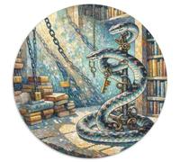 Livre Interdit du Serpent 1000 Pièces Casse-tête Fantastique Magique Puzzle Circulaire pour Adultes Et Enfants Classiques Cadeau Qualité Supérieure 1000pcs (67.5x67.5cm)