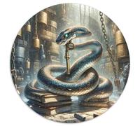 Livre Interdit du Serpent 1000 Pièces Casse-tête Fantastique Magique Puzzles Circulaires pour Adultes Et Enfants Classiques Cadeaux Décompression 1000pcs (67.5x67.5cm)