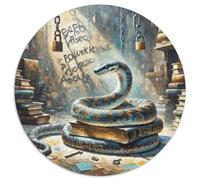 Livre Interdit du Serpent 1000 Pièces Puzzle Fantastique Magique Puzzle Circulaire pour Adultes Et Enfants Classiques Cadeaux Qualité Supérieure 1000pcs (67.5x67.5cm)
