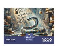 Livre Interdit Serpent 1000 Pièces Jigsaw Puzzle Fantastique Magique Famille Classiques Cadeaux Défi Activité Créative 70x50cm/1000pcs
