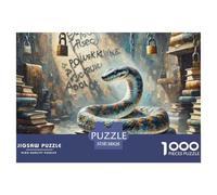 Livre Interdit Serpent 1000 Pièces Jigsaw Puzzle Fantastique Magique pour Adultes Artistique Cadeaux Qualité Supérieure Activité Créative 38x26cm/1000pcs