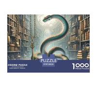 Livre Interdit Serpent 1000 Pièces Jigsaw Puzzle Fantastique Magique pour Adultes Artistique Cadeaux Défi Activité Créative 38x26cm/1000pcs