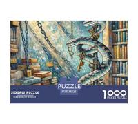Livre Interdit Serpent 1000 Pièces Jigsaw Puzzle Fantastique Magique pour Adultes Artistique Jeu Éduchatif Défi Activité Créative 38x26cm/1000pcs