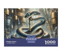 Livre Interdit Serpent 1000 Pièces Jigsaw Puzzle Fantastique Magique pour Adultes Détente Cadeaux Défi Activité Créative 70x50cm/1000pcs