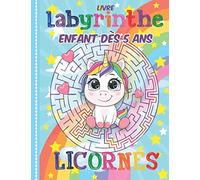 livre labyrinthe enfant: 66 Labyrinthes Grand Format Dès 5 Ans. Illustrations Licornes. Solutions en fin de Livre. Idée Cadeau. Fabriqué en France.