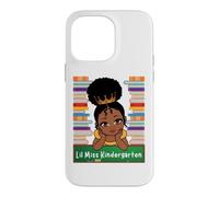 Livre Lil Miss Kindergarten Princess Black Girl Melanin pour Filles Coque pour iPhone 14 Pro Max
