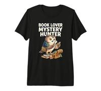 Livre Lover Mystery Hunter Owl Detective Reader Livres T-Shirt Haut de Gamme