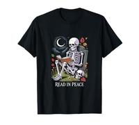 Livre Lover The Reader Squelette Drôle Lecture T-Shirt